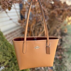 Coach Camel Tan Small Leather Tote Bag